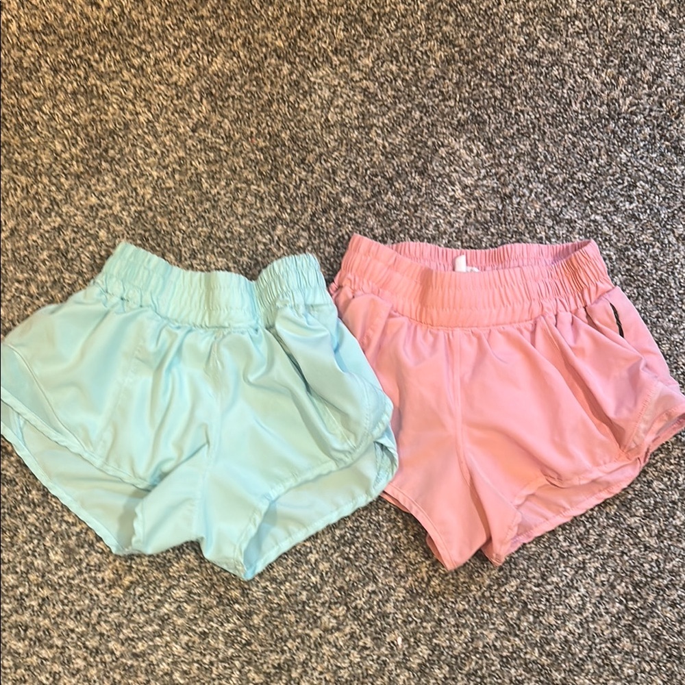Girls Pink and Blue Shorts